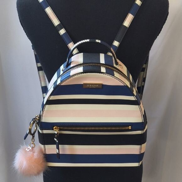 Kate Spade Navy and Pink Striped Backpack main image 7